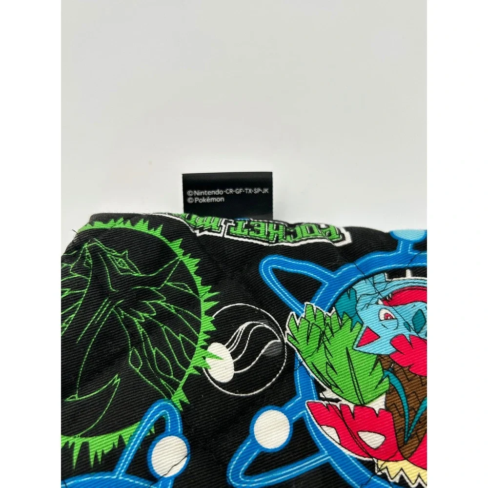 Pokemon Pocket Monsters XY Quilted Bag Mega Charizard Venusaur Blastoise‎ Black